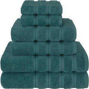 American Soft Linen Luxury 6 Piece Towel Set, 2 Bath Towels 2 Hand Towels